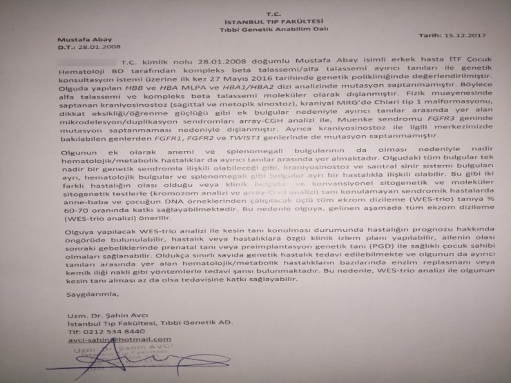 Küçük Mustafa’nın Yaşam Mücadelesi