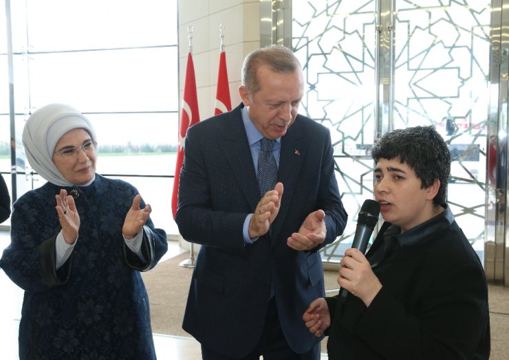 Cumhurbaşkanı Erdoğan’a Mehterli Karşılama
