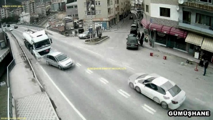 Gümüşhane’deki Kazalar Mobese Kameralarına Yansıdı