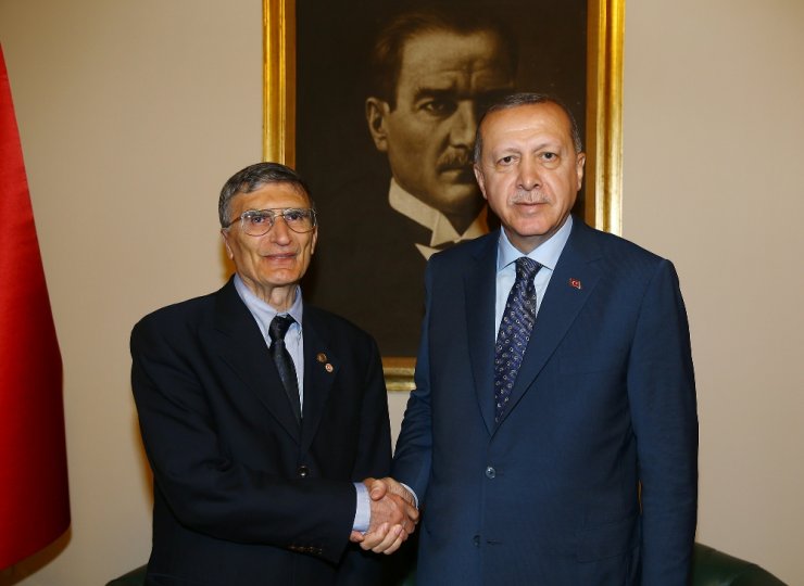 Erdoğan, Nobel Ödüllü Bilim Adamı Aziz Sancar’ı Kabul Etti