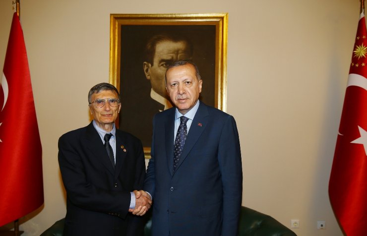 Erdoğan, Nobel Ödüllü Bilim Adamı Aziz Sancar’ı Kabul Etti