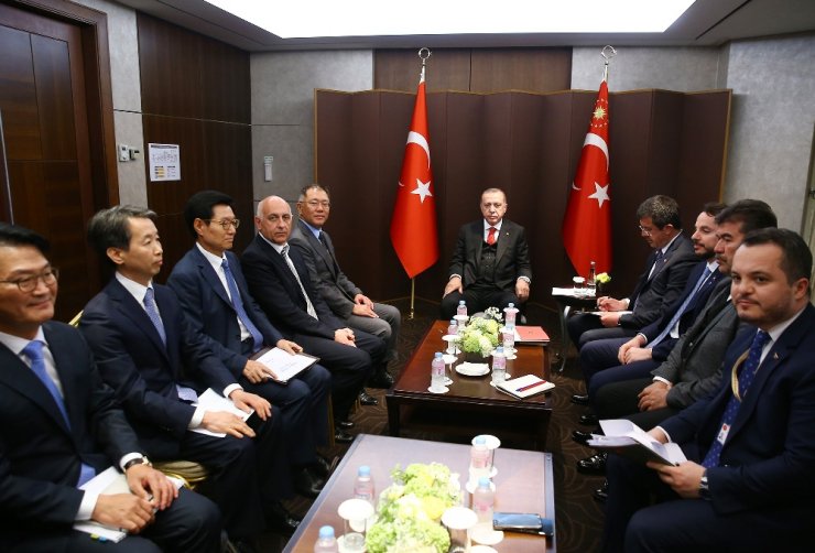 Erdoğan, Hyundai Yöneticilerini Kabul Etti