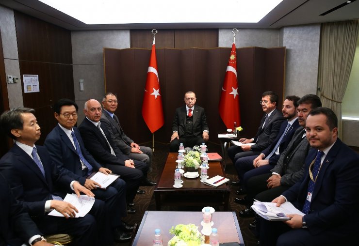 Erdoğan, Hyundai Yöneticilerini Kabul Etti