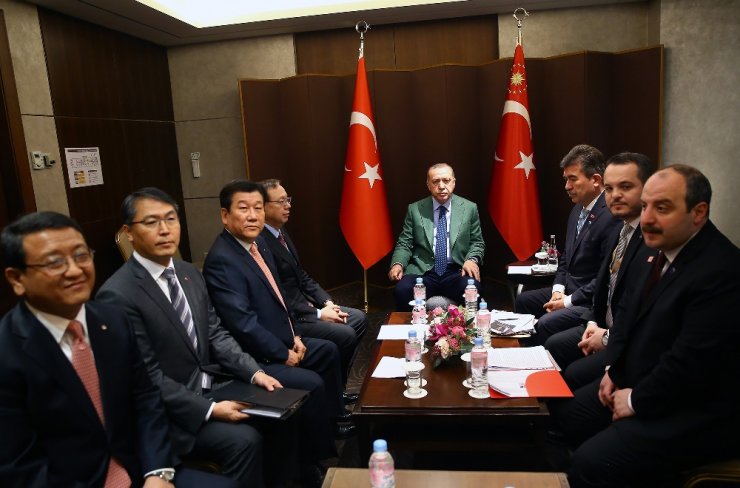 Erdoğan, Lg Firması Yöneticilerini Kabul Etti