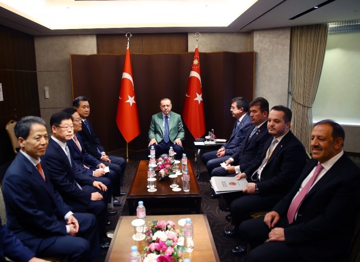 Erdoğan, Lg Firması Yöneticilerini Kabul Etti