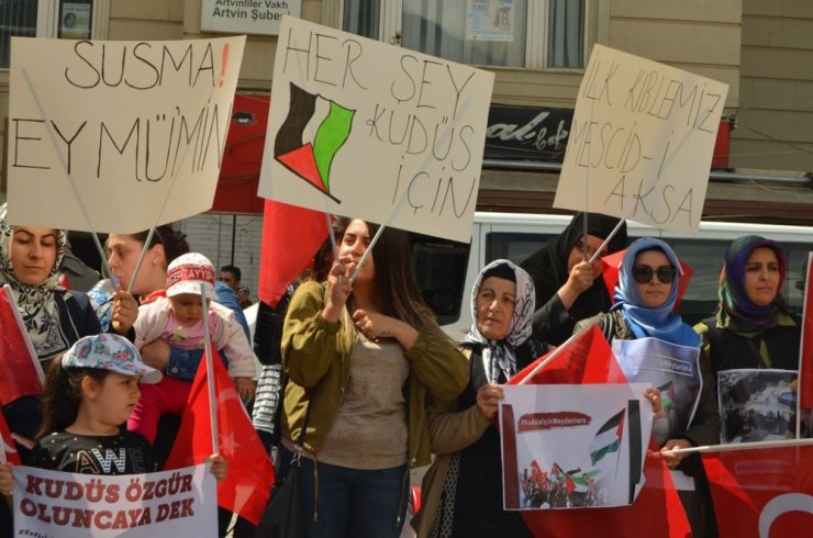 Artvin’de Kudüs Protestosu