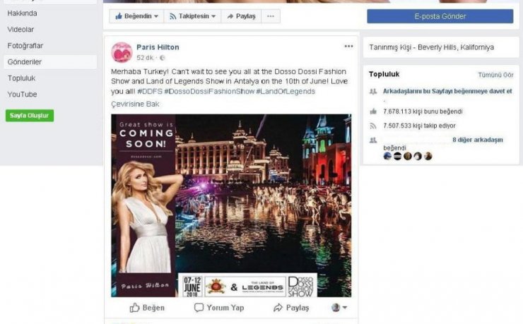 Paris Hilton’dan Mesaj Var