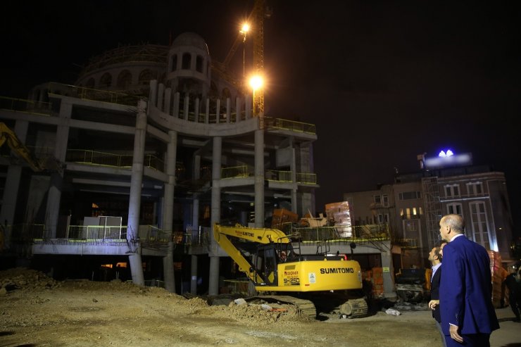 Erdoğan Taksim Camii İnşaatını Ve Akm’yi İnceledi