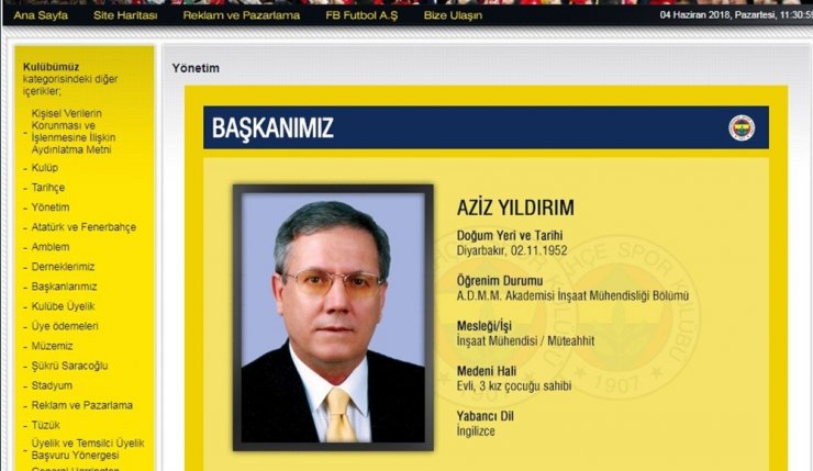 Fenerbahçe’de Yönetim Güncellendi