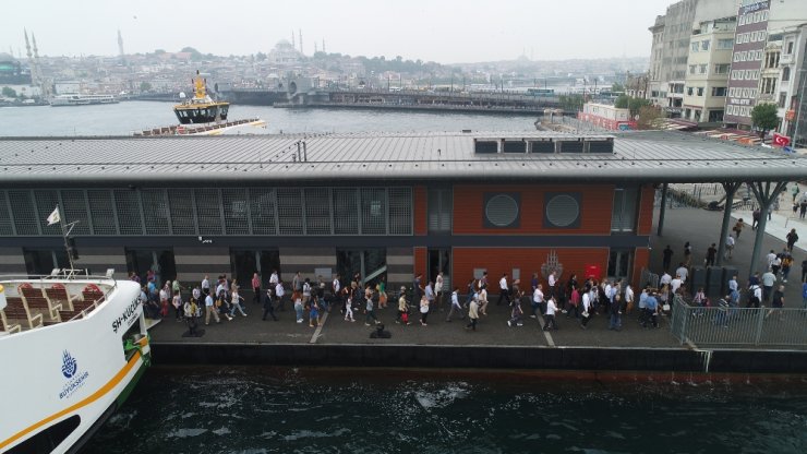 Hizmete Başlayan Karaköy İskelesi Havadan Görüntülendi