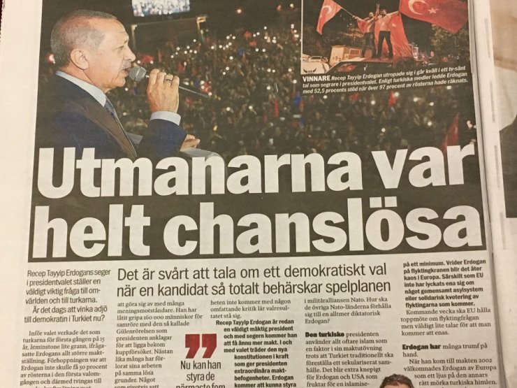 İsveç’te Gündem Cumhurbaşkanı Erdoğan’ın Zaferiydi