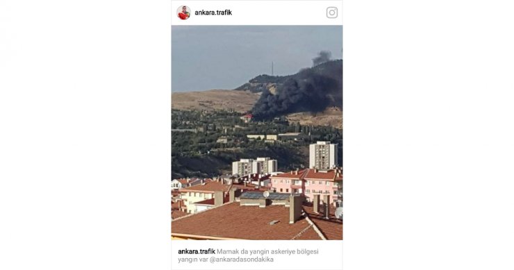 Ankara’da Askeri Kışlada Çatı Yangını