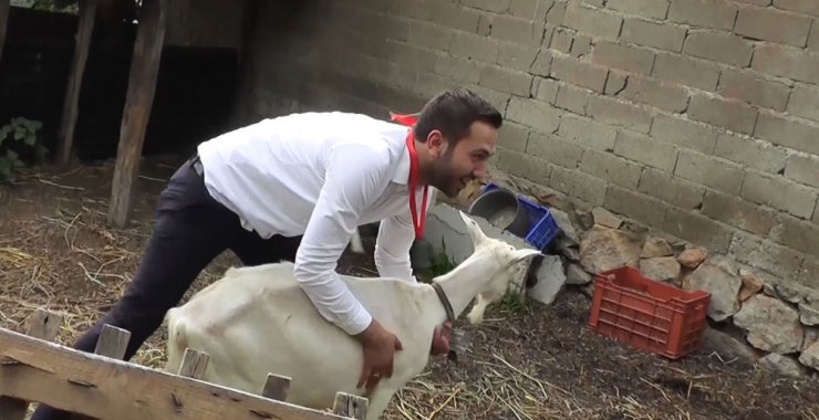 İşkencelerle Canından Bezen Damat Çatıya Çıktı