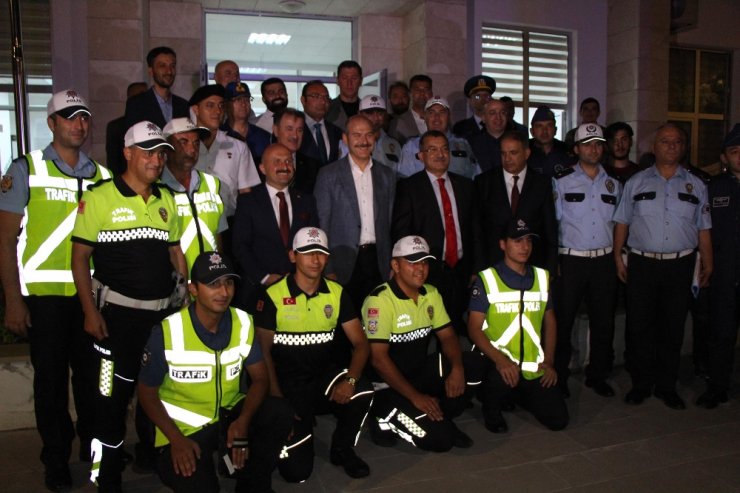 Soylu Trafik Denetimlerine Katıldı