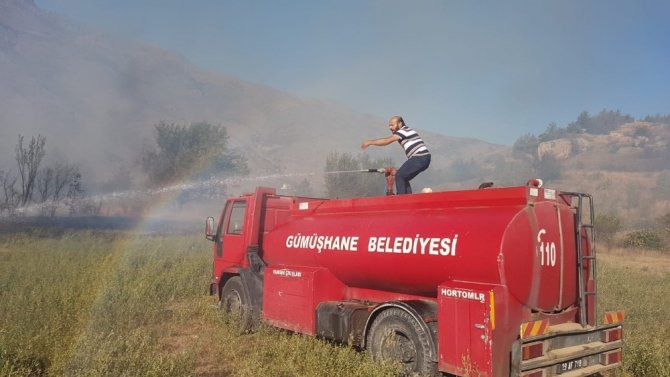 Gümüşhane’deki Örtü Yangını Kontrol Altına Alındı