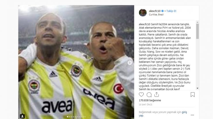 Alex’ten Duygusal ‘Semih Şentürk’ Paylaşımı