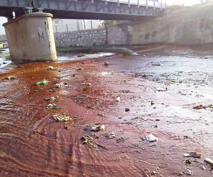 Derenin Suyu Kırmızı Aktı