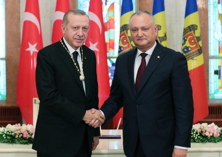Moldova’da Erdoğan’a Cumhuriyet Nişanı