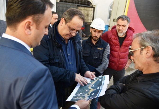 Başkan Aksu, Doğalgaz Çalışmalarını İnceledi