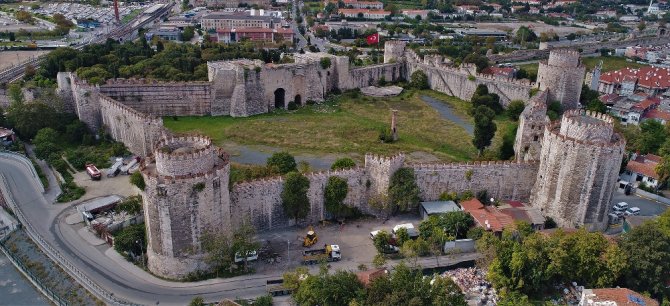 Yedikule Zindanlarının Son Durumu Havadan Görüntülendi