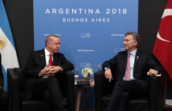 Cumhurbaşkanı Erdoğan, Arjantin Devlet Başkanı Macri İle Görüştü