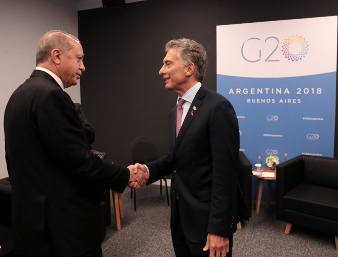 Cumhurbaşkanı Erdoğan, Arjantin Devlet Başkanı Macri İle Görüştü