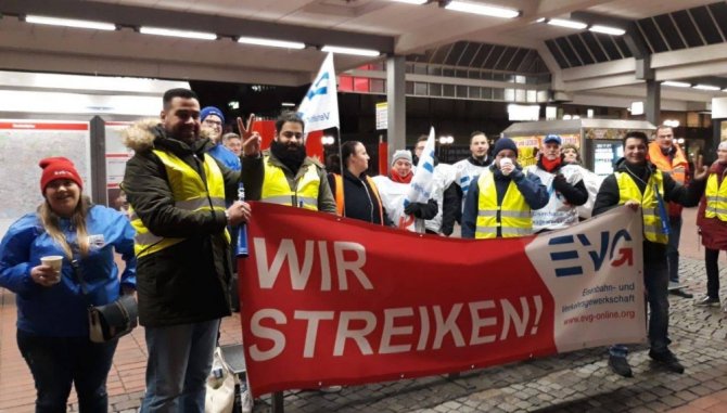 Almanya’da Demiryolu İşçileri Grvede