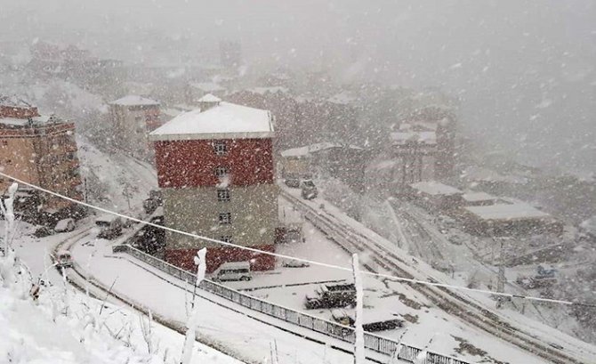 Gümüşhane’de Kar Yağışı