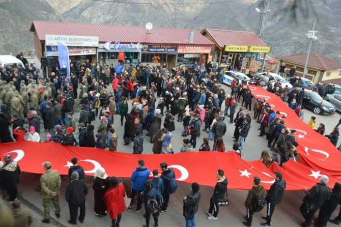 Artvin Sarıkamış Şehitleri İçin Yürüdü