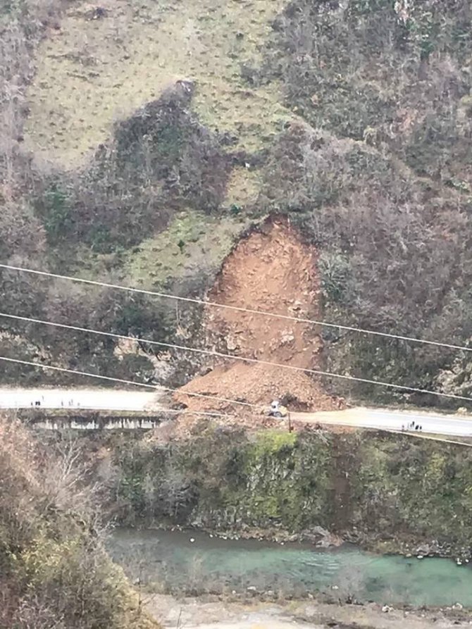 Giresun’da Heyelan