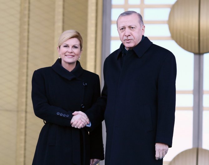 Erdoğan, Kitaroviç’i Resmi Tören İle Karşıladı