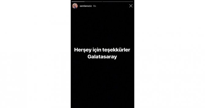 Serdar Aziz’den Galatasaray’a Teşekkür