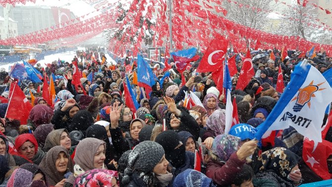Erzurumlulardan Cumhurbaşkanı Erdoğan’a Sevgi Seli