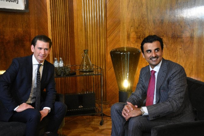Katar Emiri, Avusturya Başbakanı Kurz İle Bir Araya Geldi