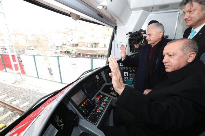 Cumhurbaşkanı Erdoğan Makinist Koltuğunda