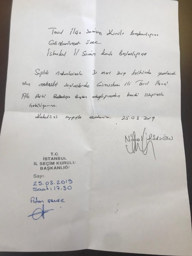 Ak Parti Torul Belediye Başkan Adayı Nidai Köroğlu Seçimlerden Çekildi