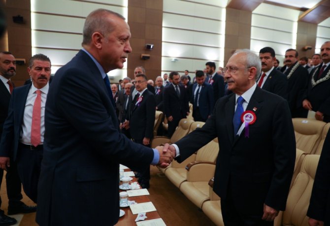Cumhurbaşkanı Erdoğan Yüce Divan Salonundaki Törene Katıldı