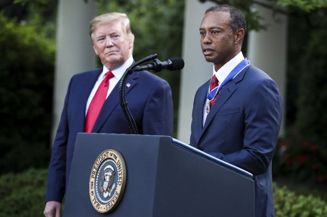 Trump’tan Golfçü Tiger Woods’a Özgürlük Madalyası