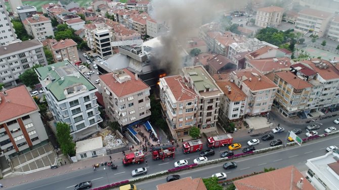 Kadıköy’de Hastanede Yangın Paniğinin Havadan Görüntüleri Ortaya Çıktı