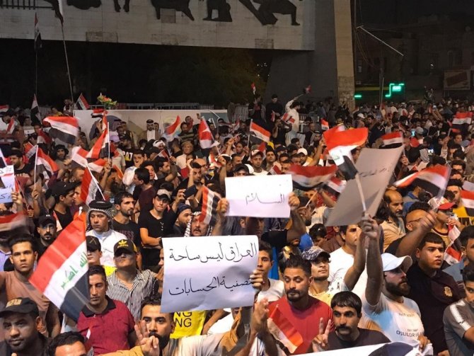Irak’ta Savaş Karşıtı Gösteri
