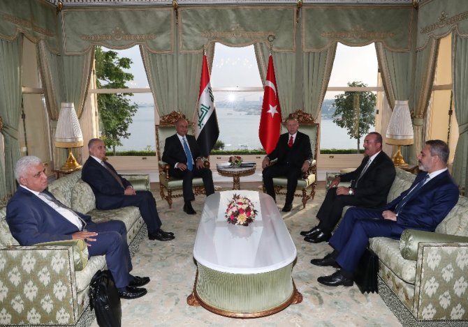 Cumhurbaşkanı Erdoğan, Irak Cumhurbaşkanı Salih İle Vahdettin Köşkü’nde Bir Araya Geldi