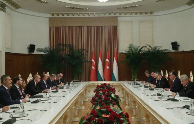 Cumhurbaşkanı Erdoğan Tacikistan’da