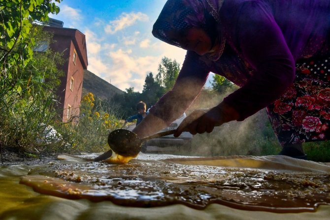 Gümüşhane’de 2 Aylık Pestil Mesaisi Başladı