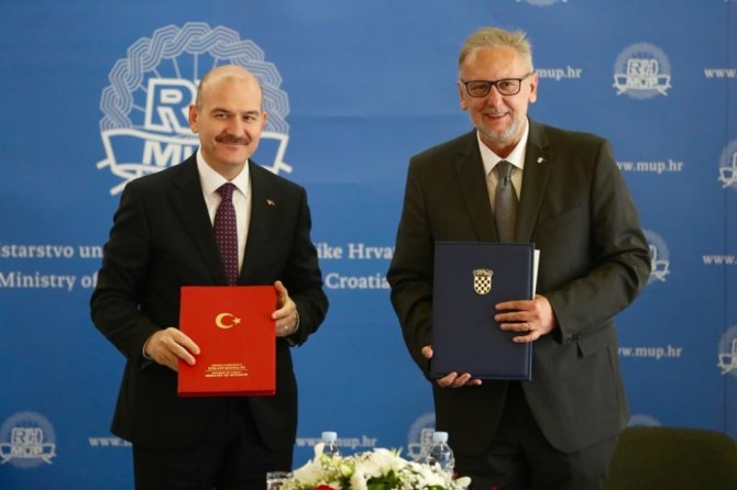 Bakan Soylu, Hırvatistan’da Mevkidaşı Bozinovic İle Görüştü