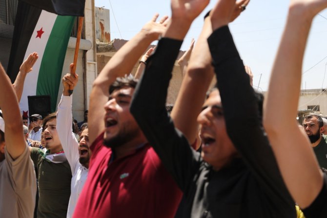 Azez’de Esad Karşıtı Protesto Gösterisi Düzenlendi