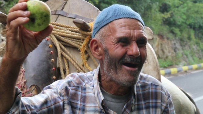 60 Yıldır At Üstünde Elma Satıyor