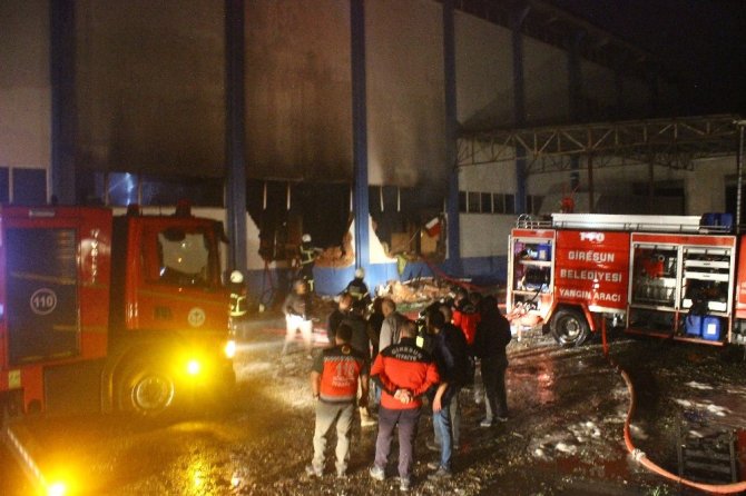 Giresun’daki Fabrika Yangını Kontrol Altına Alındı