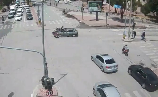 Konya’daki Kazalar Şehir Polis Kameralarında