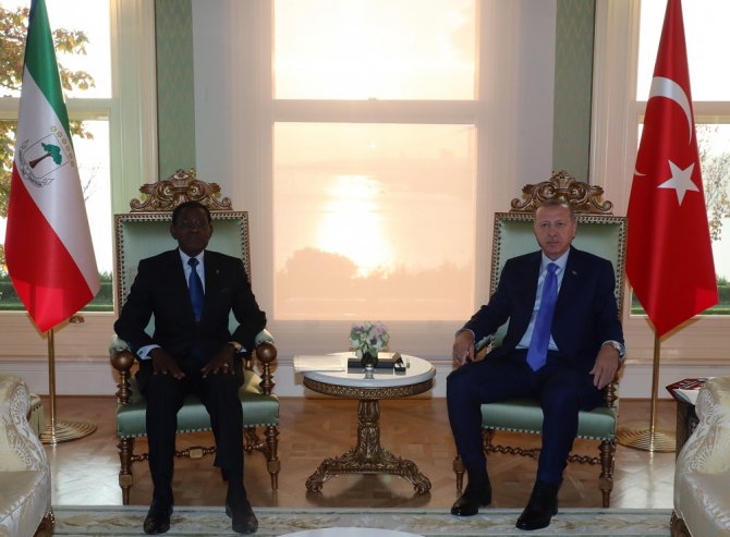 Cumhurbaşkanı Erdoğan, Mevkidaşı Mbasogo’yu Kabul Etti