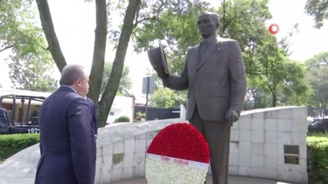 Tbmm Başkanı Şentop, Meksika’da Atatürk Anıtı’nı Ziyaret Etti